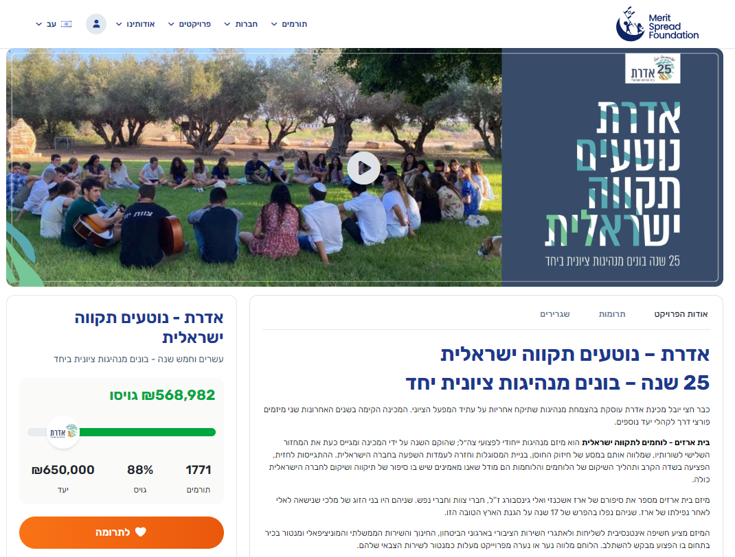 אדרת – נוטעים תקווה ישראלית
